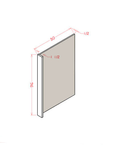 Shaker White RTA Refrigerator Panel