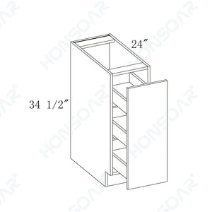 Shaker Gray RTA 12" Spice Base Cabinet