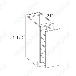 Shaker White RTA 9" Spice Base Cabinet