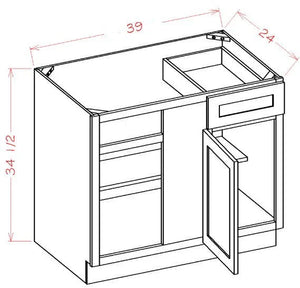 Shaker Natural Oak RTA Corner Base Cabinet