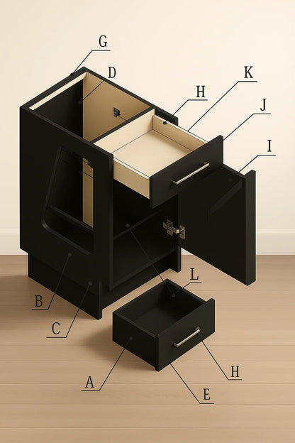 Euro Double Door Base Cabinet