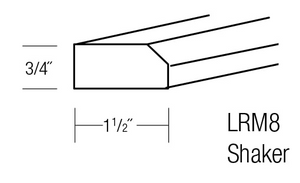 Shaker White Light Rail Molding