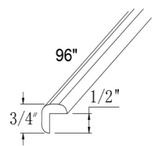 Shaker Black Outside Corner Molding