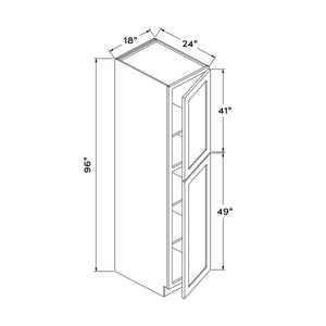 Shaker White RTA 18x96 Pantry Cabinet