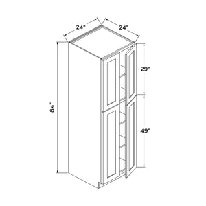 Shaker White RTA 24x84 Pantry Cabinet