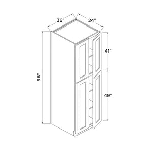Shaker White RTA 36x96 Pantry Cabinet