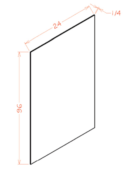 Shaker Gray Tall Skin Panel