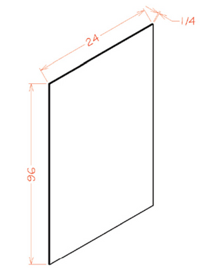 Shaker Gray Tall Skin Panel