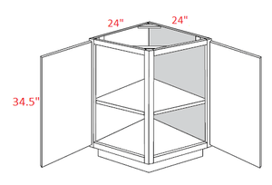 Shaker Gray RTA 24" Angle Base Cabinet