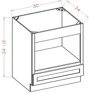 Shaker Natural Oak RTA 30" Microwave Base Cabinet