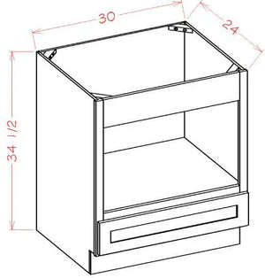 Shaker Navy RTA 30" Microwave Base Cabinet
