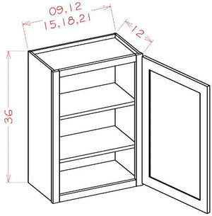 Shaker Natural Oak RTA 15x42 Wall Cabinet