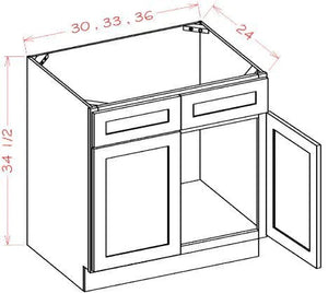 Shaker Natural Oak RTA 36" Sink Base Cabinet
