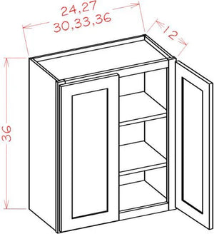Shaker Navy RTA 36x36 Wall Cabinet
