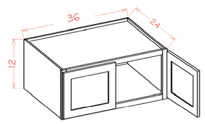 Shaker Gray 12" High Wall Refrigerator Cabinets