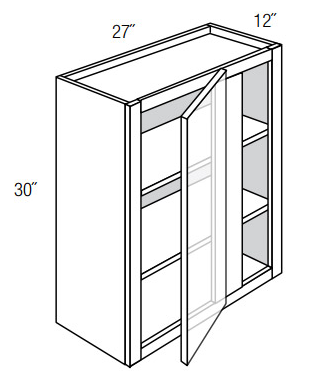 Shaker Gray RTA Wall Blind Corner Cabinet