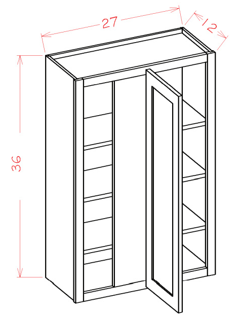 Shaker Gray RTA Wall Blind Corner Cabinet
