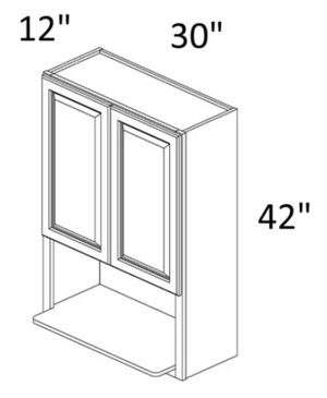 Shaker Natural Oak 42" High RTA Wall Microwave Cabinet